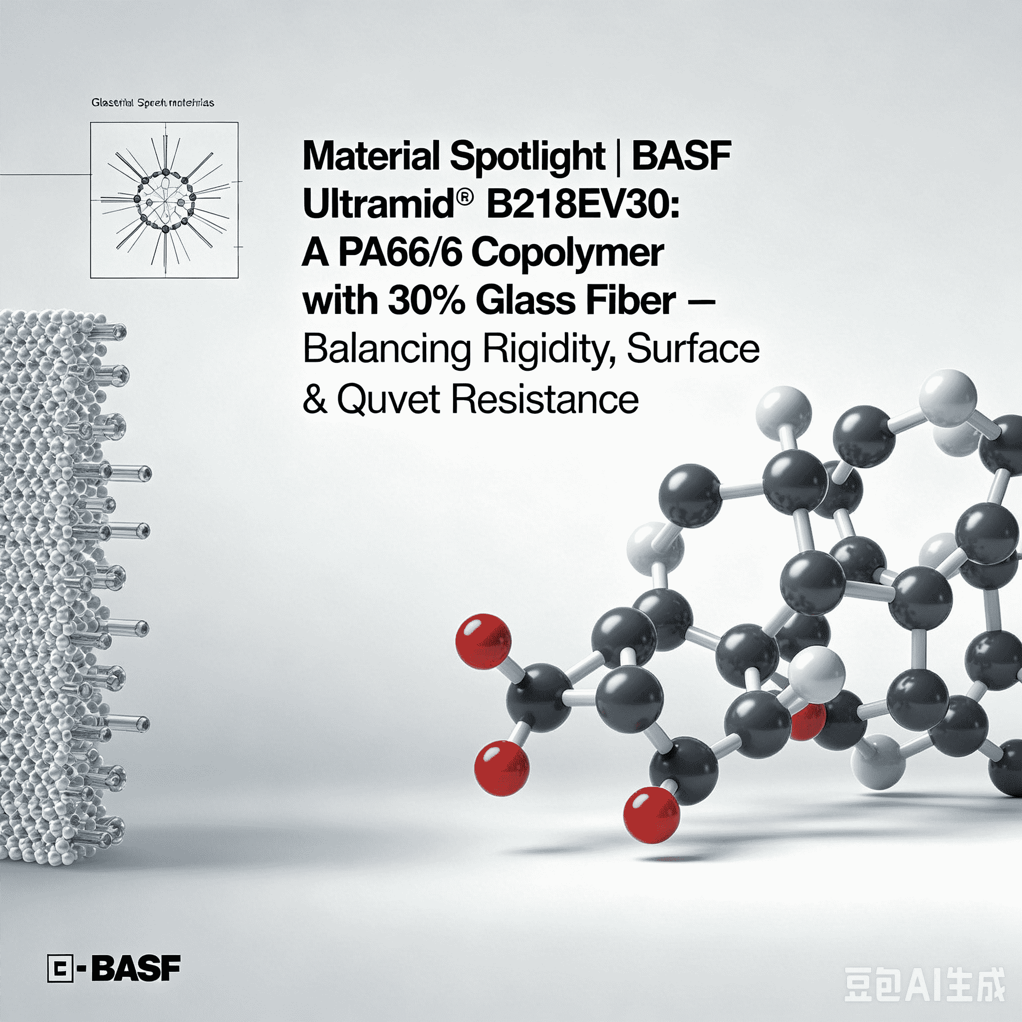 マテリアルスポットライト | BASF Ultramid® B218EV30: 30% ガラス繊維を含む PA66/6 コポリマー – 剛性、表面品質、耐熱性のバランス